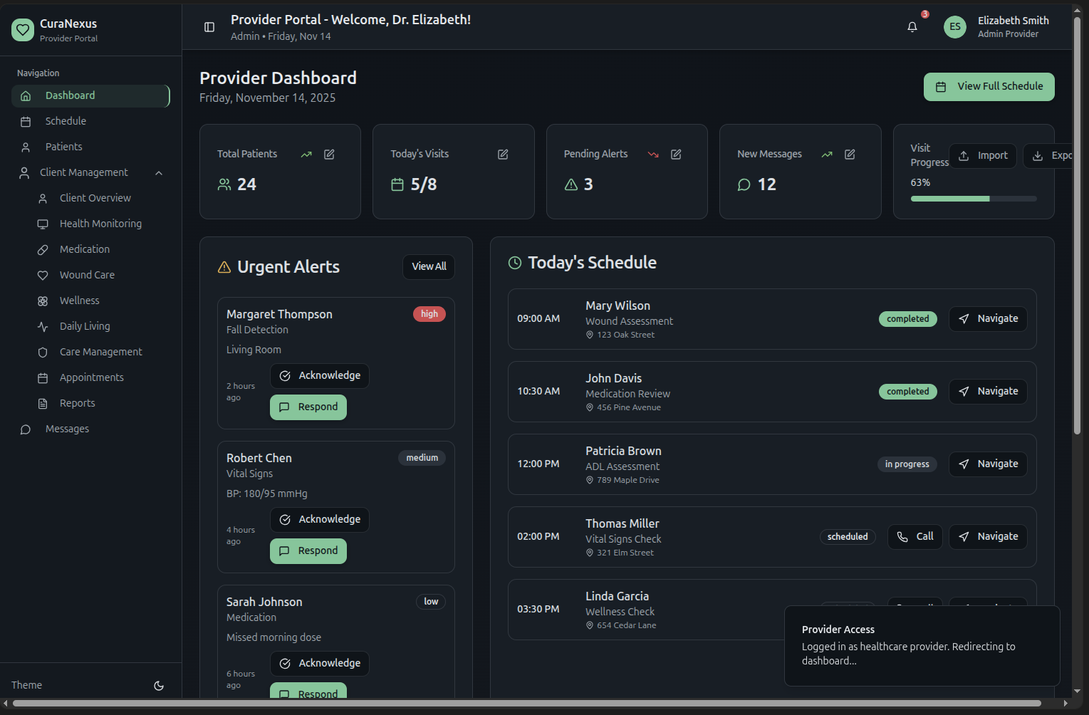 CuraNexus Dashboard